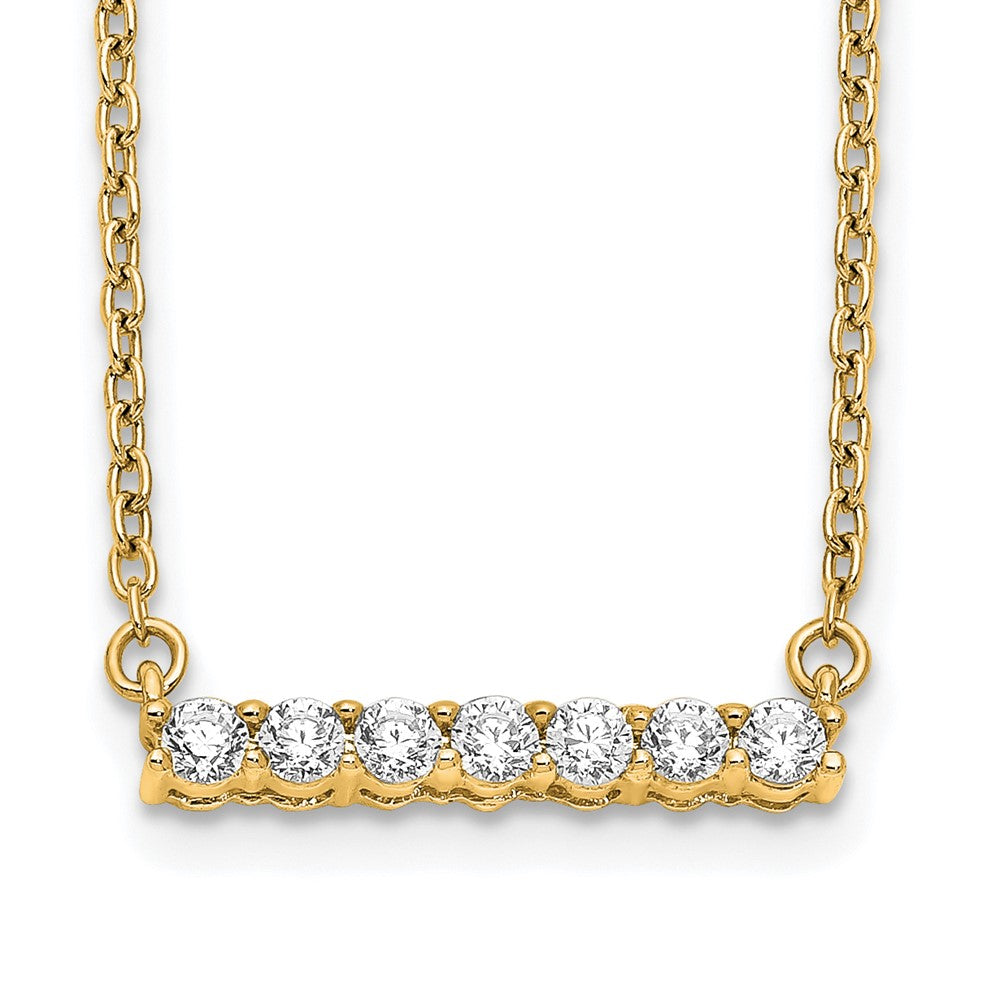Collier barre de diamants 14k 18 pouces