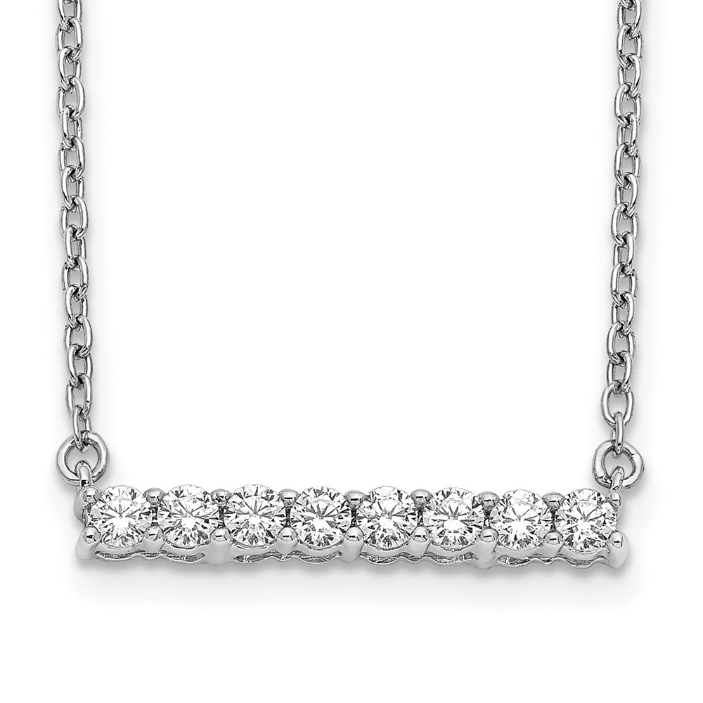 Collier barre de diamants 14k 18 pouces