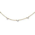 Collier multi-stations en diamant 14 carats de 16 pouces