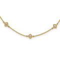 Collier multi-stations en diamants 14 carats