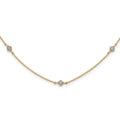 Collier multi-stations en diamants 14 carats