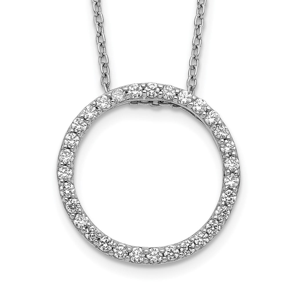 Collier Cercle Diamant 14k 18 pouces