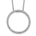 Collier cercle en diamant en or blanc 14k 18 po