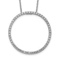 Collier Cercle de Diamants en Or Blanc 14k 18 pouces