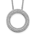 Collier cercle en diamant en or blanc 14k de 18 po