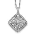14k White Gold Diamond Vintage 18 in Necklace