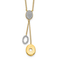 14k Diamond Circles 18 in Dangle Necklace