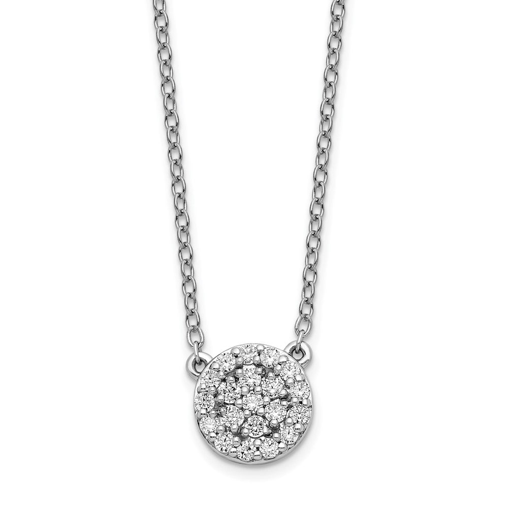 Collier en or blanc 14 carats avec diamant, 18 pouces