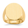 Chevalière pour homme en or 10 ct, 17,5 x 19,5 mm, dos fermé