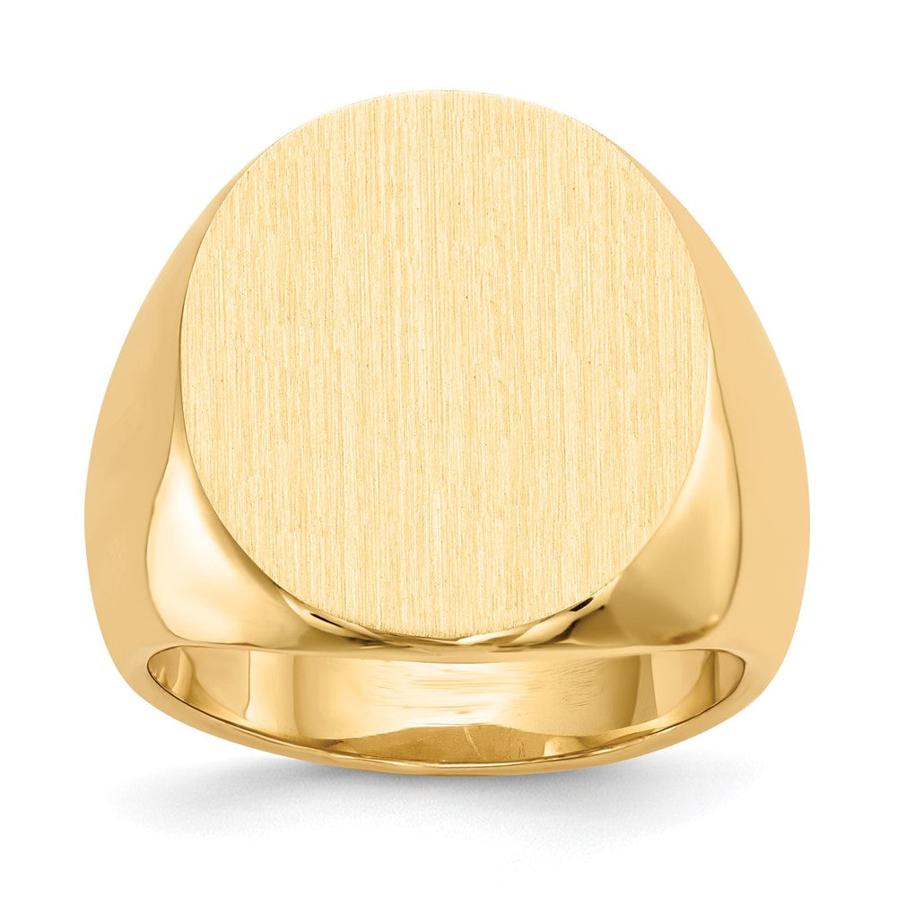 Chevalière pour homme en or 10 ct, 17,5 x 19,5 mm, dos fermé