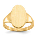 10k 9.0x14.5 mm Closed Back Signet Ring