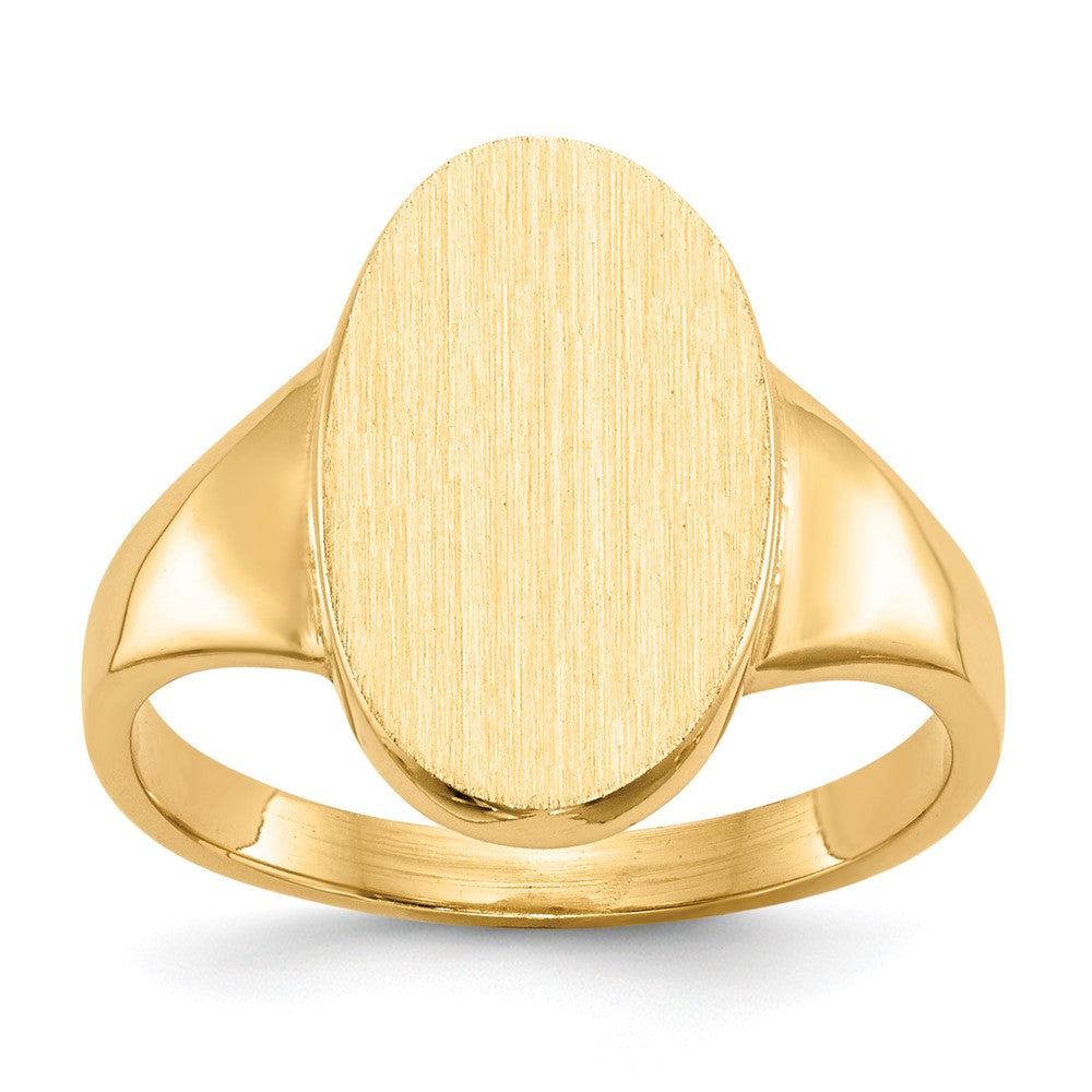10k 9.0x14.5 mm Closed Back Signet Ring