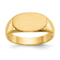 10k 13.5x8.0 mm Closed Back Signet Ring