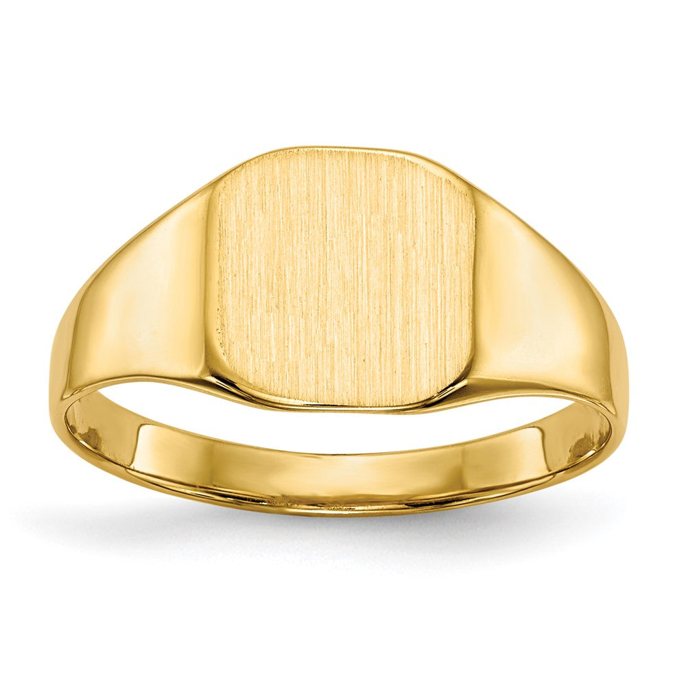 Chevalière fermée en or 18k 8,5x8,5 mm