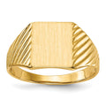 18k 8.0x9.5 mm Open Back Signet Ring