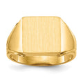 10k 12.0x12.0 mm Open Back Men's Signet Ring