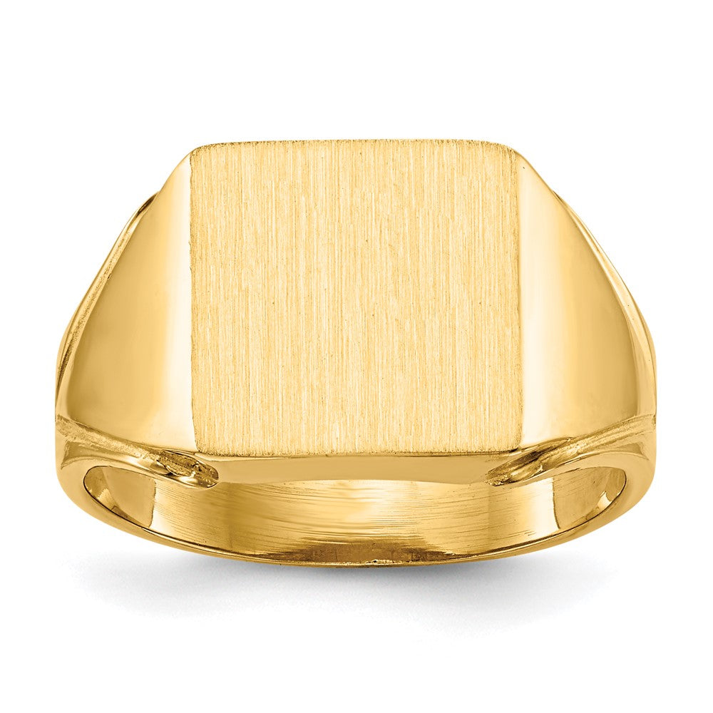 10k 12.0x12.0 mm Open Back Men's Signet Ring