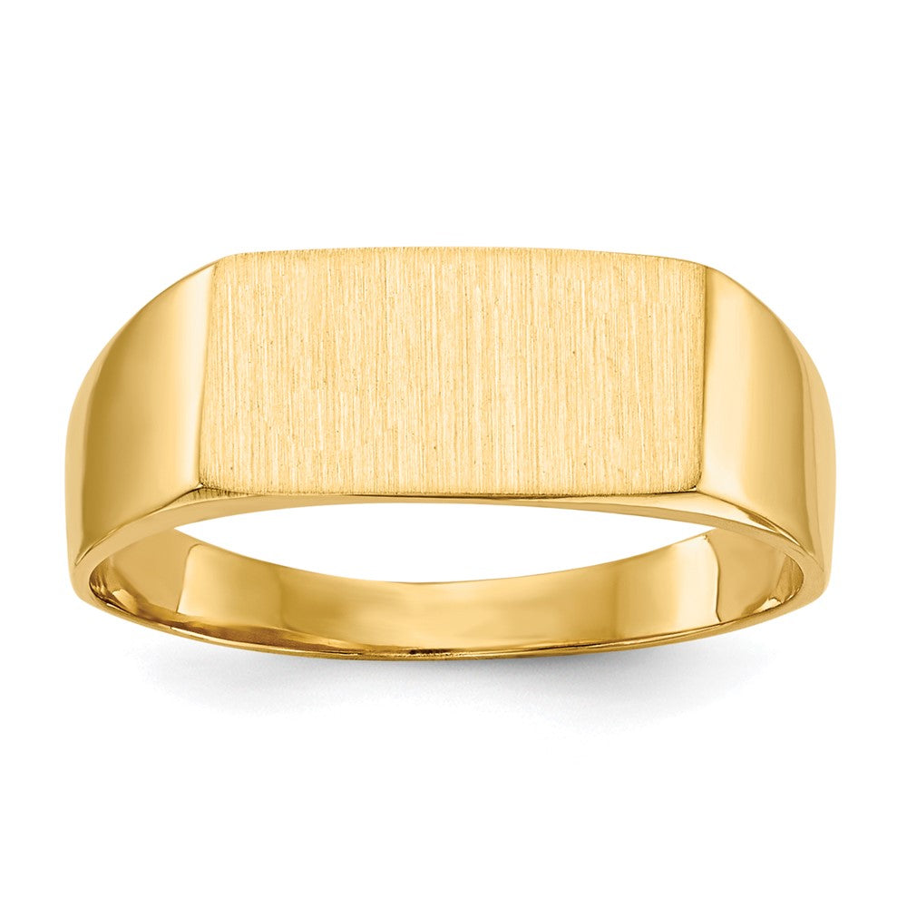 10k 12.5x6.5 mm Closed Back Signet Ring