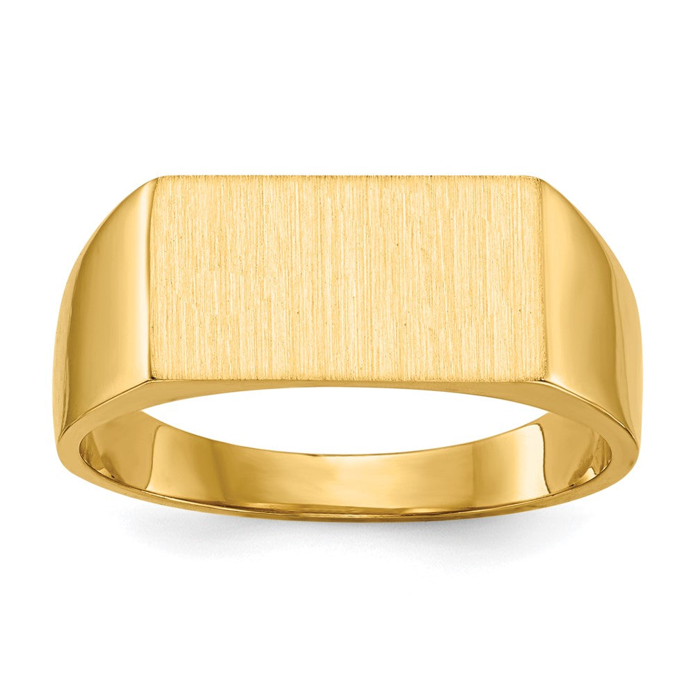 Bague chevalière fermée 10k 13,0x7,0 mm