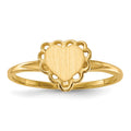 10k 6.5x6.0 mm Open Back Heart Signet Ring