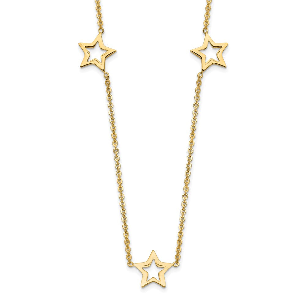 Collier étoile 14k de 18 po, avec rallonge de 2 po