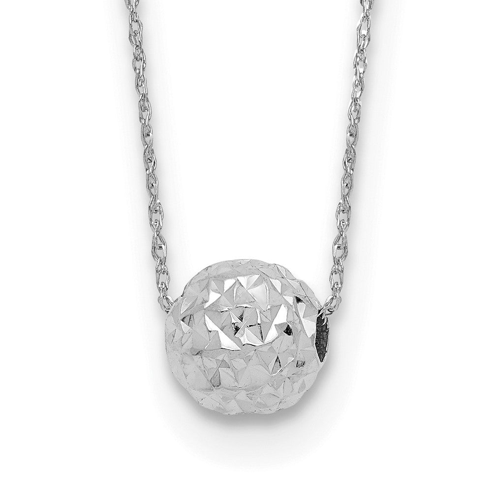 Collier de 45,7 cm en or blanc 14 carats avec perles