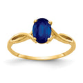 10k 7x5 mm Oval Sapphire Ring