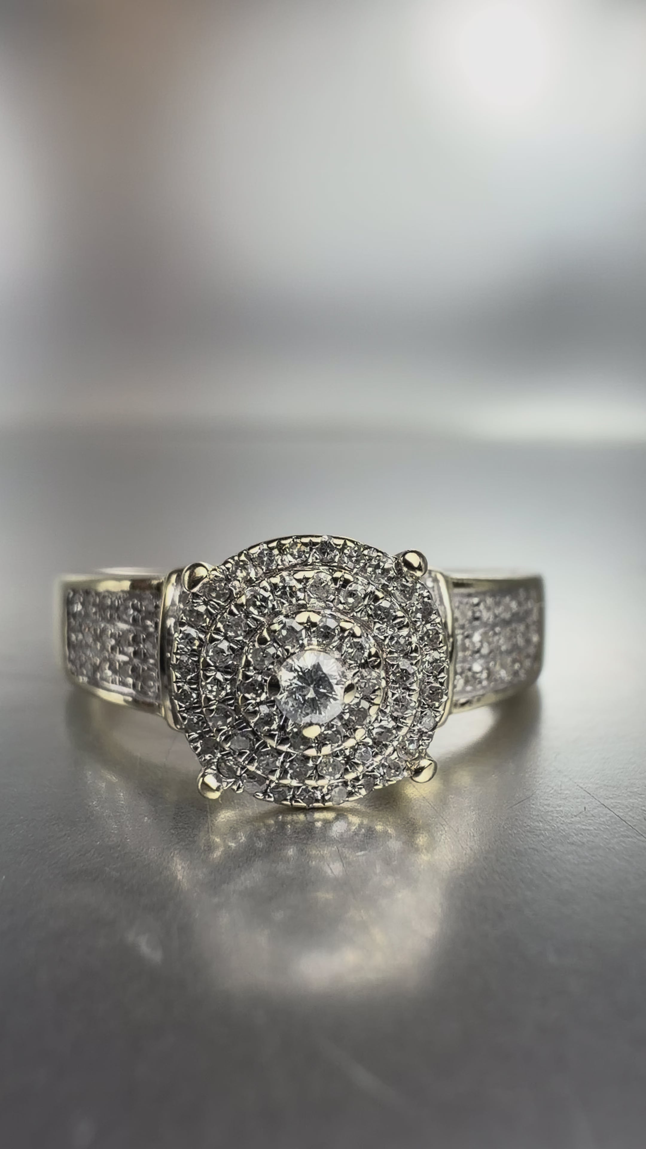 Hand Assembled Diamond Custom Cluster Ring